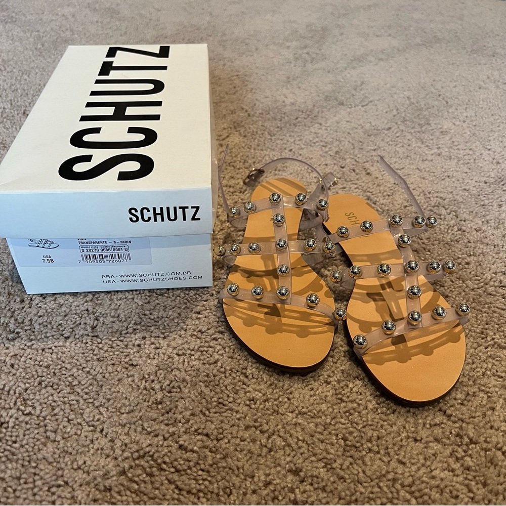 Schutz Yarin embellished sandals size 7.5